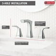 thumbnail image 2 of Delta Tesla Two Handle Widespread Bathroom Faucet - Metal Pop-Up, Chrome, 2 of 7