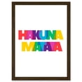 thumbnail image 1 of Hakuna Matata Colourful No Worries Artwork Framed Wall Art Print A4, 1 of 4