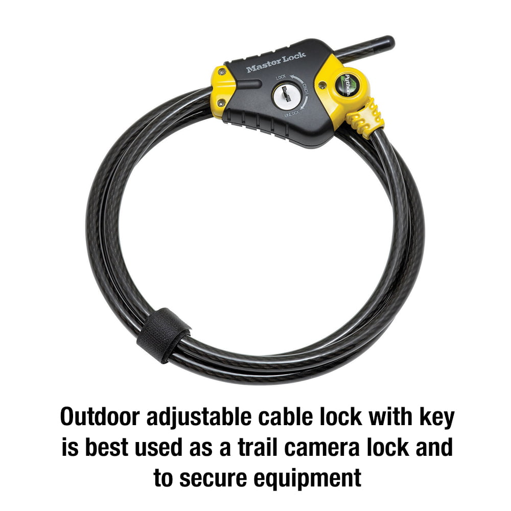 Python Cable Lock Adjustable for Trail Camera Outdoor Equipment Locking Security 