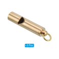 thumbnail image 3 of Uxcell Safety Whistles, 3 Pack Brass Outdoor Survival Whistle for Camping, 3 of 5