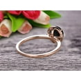 thumbnail image 2 of 1.25 Carat Round Cut Black Diamond Moissanite Engagement Ring On 10k Rose Gold Halo Antique Design, 2 of 5
