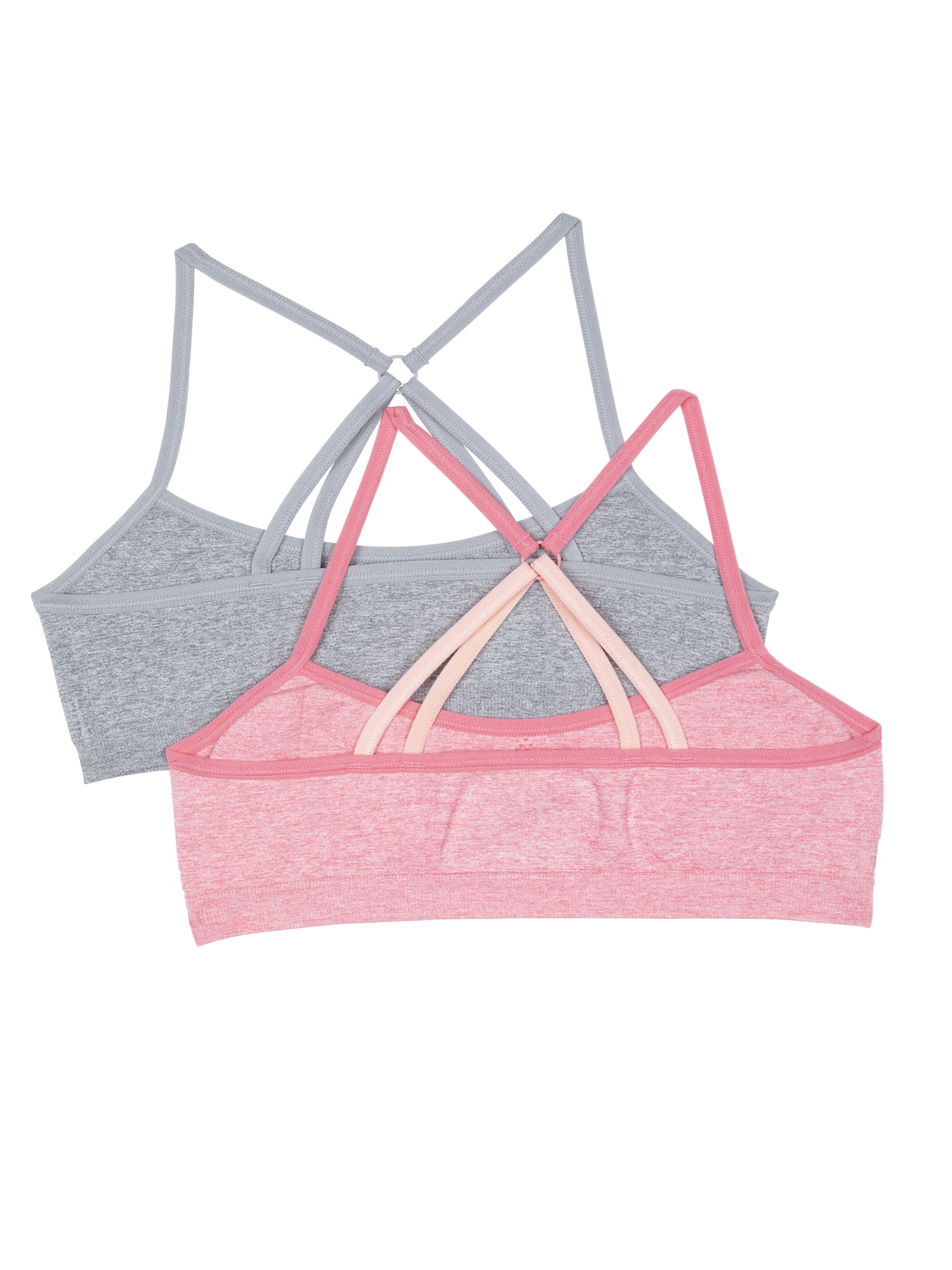 Hanes Girls' Seamless Strappy Back Bralette, 2-Pack, Sizes (S-XXL)