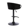 thumbnail image 4 of Home Square 3 Piece Adjustable Swivel Faux Leather Barstool Set in Black, 4 of 5