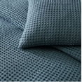 thumbnail image 2 of Pavish Export Washed Cotton Waffle Duvet Cover in Sky Blue 100% Natural Cotton Waffle Bedding Duvet Cover With Two PillowCase Over Size 120X120, 2 of 2
