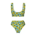 thumbnail image 5 of Daiia Lemon Women's Bikini Set Two Piece Swimsuit High Waisted Bikini Adjustable Straps Bikini Perfect for Beach, Pool, and Summer Vacation-Small, 5 of 9