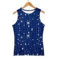 thumbnail image 5 of QASIEATN Women Print Daily Summer Shirts for Women's O Neck Tank Tops Print Blouse Sleeveless Workout Shirts Casual Loose Tees, 5 of 9