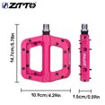 thumbnail image 4 of Ztto 1 par de bicicletas Pedal plano antideslizante Color Sólido Ciclismo al aire libre Pedales de Montaña Pedales Ciclo Piezas Componente Ajuste Púrpura seitruly OD002861-04B, 4 of 7