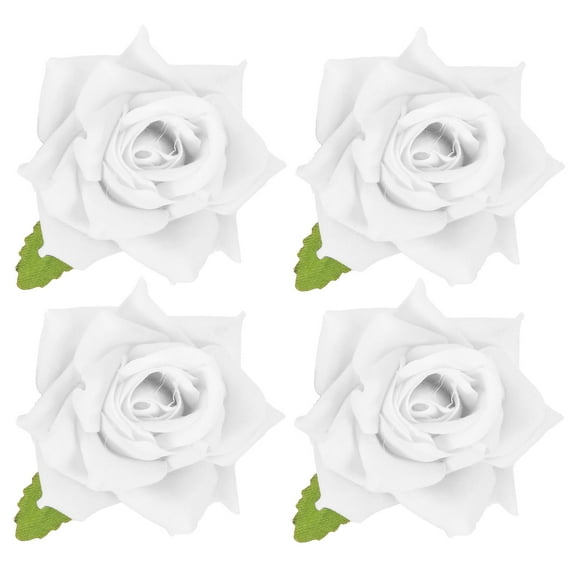 HAMPPLIES Valentine Napkin Holder White Silk Cloth 4Pcs 3x2x1In