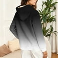 thumbnail image 5 of Yteetum Women's Oversized Hoodies Sweatshirts Drawstring Winter Warm Fleece Lined Pullover Hooded Sweatshirts Top Womens Casual Gradient Print Loose Long Sleeve Thick Thermal Fleece Hooded Sweatshirt, 5 of 7