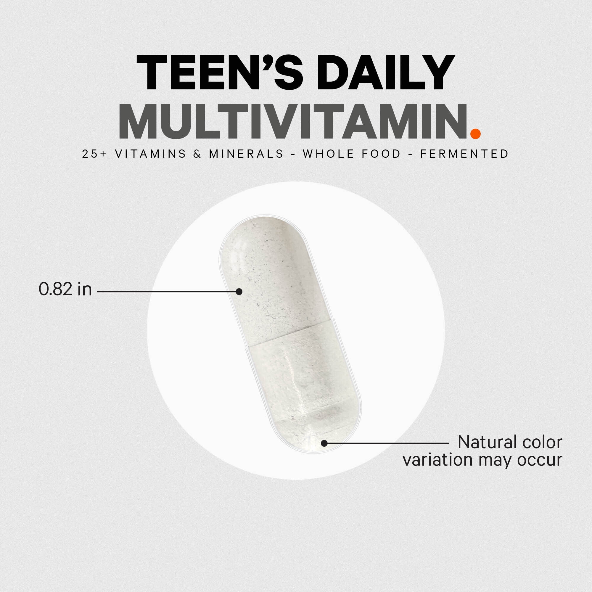 Codeage Daily Teen Multivitamin, 25+ Organic Whole Foods, Probiotics & Enzymes for Teenagers, Vegan, 60 ct