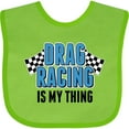 thumbnail image 3 of Inktastic Drag Racing is My Thing with Flags Boys or Girls Baby Bib, 3 of 4