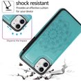 thumbnail image 5 of Design for iPhone 11 Wallet Case,PU Leather Phone Case with Screen Protector Card Holder,Stand Kickstand Shockproof Flip Protective Cover for iPhone11/Eleven Women Men Girls 6.1 inch Green, 5 of 15