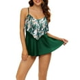 thumbnail image 5 of Hyknon Swim Suits for Women High Waisted Swimsuit Two Piece Ruffled Flounce Top With Ruched Bottom Swimwear Push up High Cut Bathing Suit for Women, 5 of 5