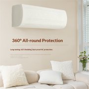 Air Conditioner Cover 75-96cm Elastic Cloth Dustproof for Wall-Mounted Units Split Indoor AC Covers, beige
