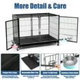 "Suchown 37"" Stackable Heavy Duty Dog Crate, 2in1 Kennels, Locks