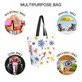 thumbnail image 7 of FORMRS Womens Canvas Tote Bag with Zipper Inner Pocket Shoulder Handbag, Tropical Rhythm, 7 of 7