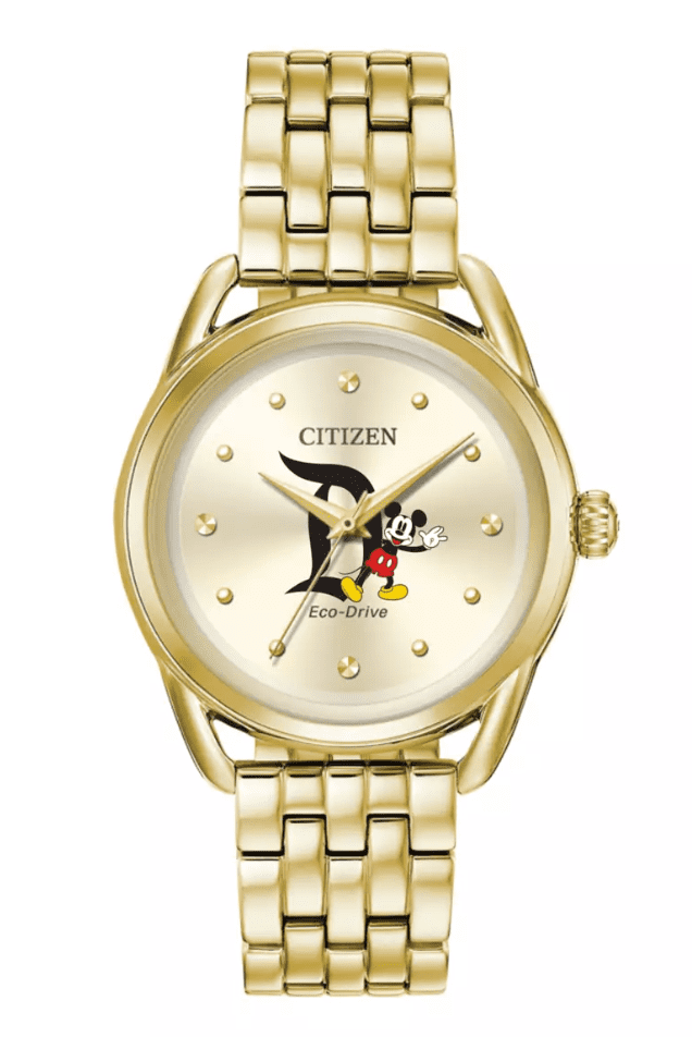 Disney Parks Mickey Mouse Golf Stainless Steel Eco-Drive Watch