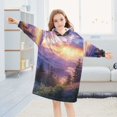 thumbnail image 5 of FORMRS Wearable Blanket Hoodie with Sleeves for Kids Cozy Flannel Sweatshirt, Beautiful Mountain, 5 of 7