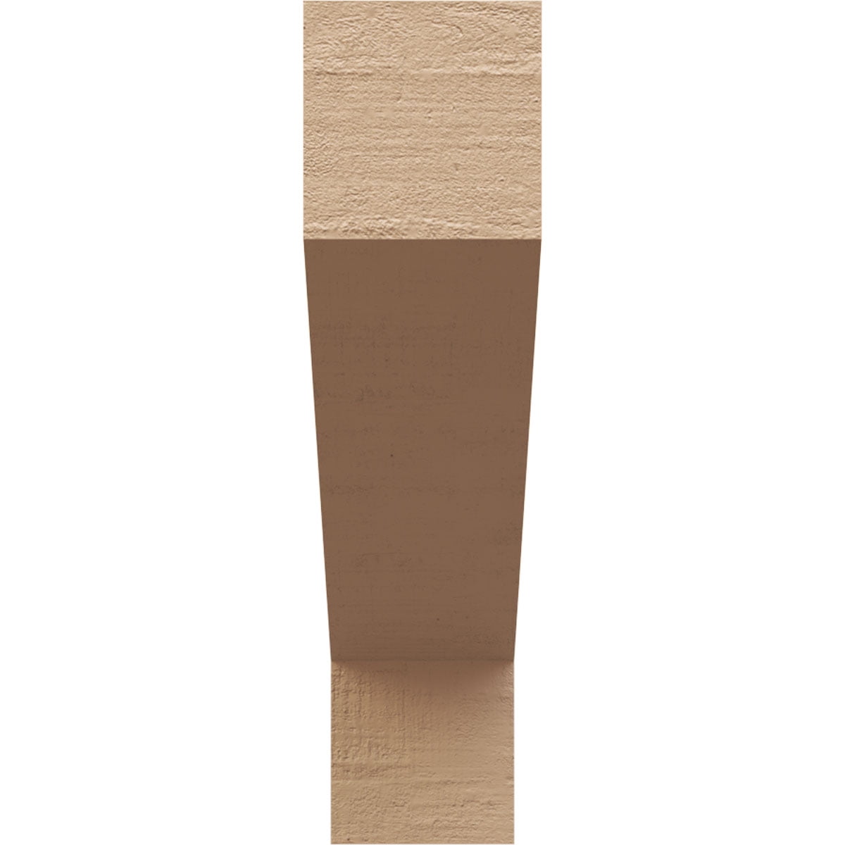 5"W x 20"D x 20"H Thin Clemmons Rough Cedar Woodgrain TimberThane Corbel, Primed Tan