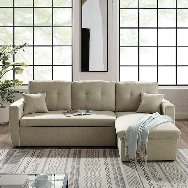 Convertible Sectional Sofa Couch Modern, Best 3 Seater Sofa Beds For Small Spaces