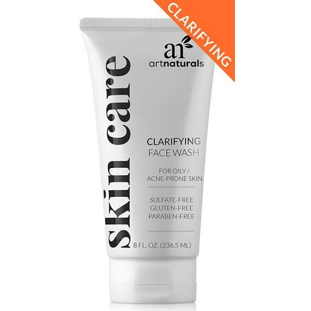 Clarifying Face Wash (8oz) - Deep Cleansing & Exfoliating for Acne Prone (Best Skincare For Aging Acne Prone Skin)