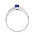 thumbnail image 6 of 10k White Gold Oval Sapphire And Diamond Ring, 6 of 8