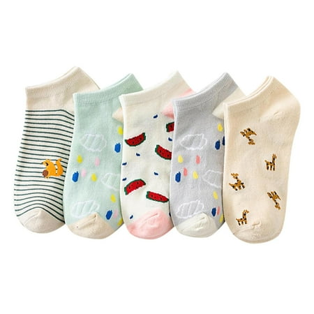 

CLZOUD Womens Running Socks Green Polyester Cotton Women Socks Summer New Pattern Fashion Socks Lightweight Comfortable Non Slip Shallow Socks