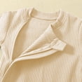 thumbnail image 7 of Busydd Baby Romper 3-18 Months Trendy Zipper Knit Ribbed Infant Boy Clothes Comfy Solid Color Round Neck Long Sleeve Newborn Clothes Onesie 3-6 Months, 7 of 7