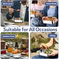 thumbnail image 5 of Stainless Steel Bento Box,850ml/28oz Lunch Box,Metal Bento Container,Food Containers with 1 Removable Divider for Travel and Work Adults,Leak-Proof & Dishwasher Safe,1 Pc,Topboutique, 5 of 5