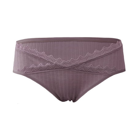 Bigersell Lace Underwear for Women Clearance Women s Thermal Underwear Bikini Panty Style P-1746 Spandex Thong Panties Ladies Thong Briefs High Waist Women s Bikini Panties Purple M