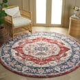 thumbnail image 2 of SAFAVIEH Luna Dania Oriental Area Rug, Beige/Blue Rust, 6'7" x 6'7" Round, 2 of 8