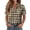 21# Khaki, variant on Boho Polka Dot Print Shirt for Women Short Sleeve Collared Button Down Pocket Casual Vacation Summer Blouse