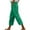 Green, variant on JMKQLZ Womens Capris Pants High Waisted Wide Leg Trousers with Drawstring Casual Loose Cropped Pants with Pockets,Navy,L