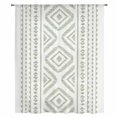 thumbnail image 2 of Boho Sage Green Geometric Sheer Curtains 54 Inches Long, Vintage Southwestern Stripes Light Filering Curtains, Breathable Simi Curtain Privacy Drapes for Kitchen Bathroom Small Window Treatment, 2 of 9