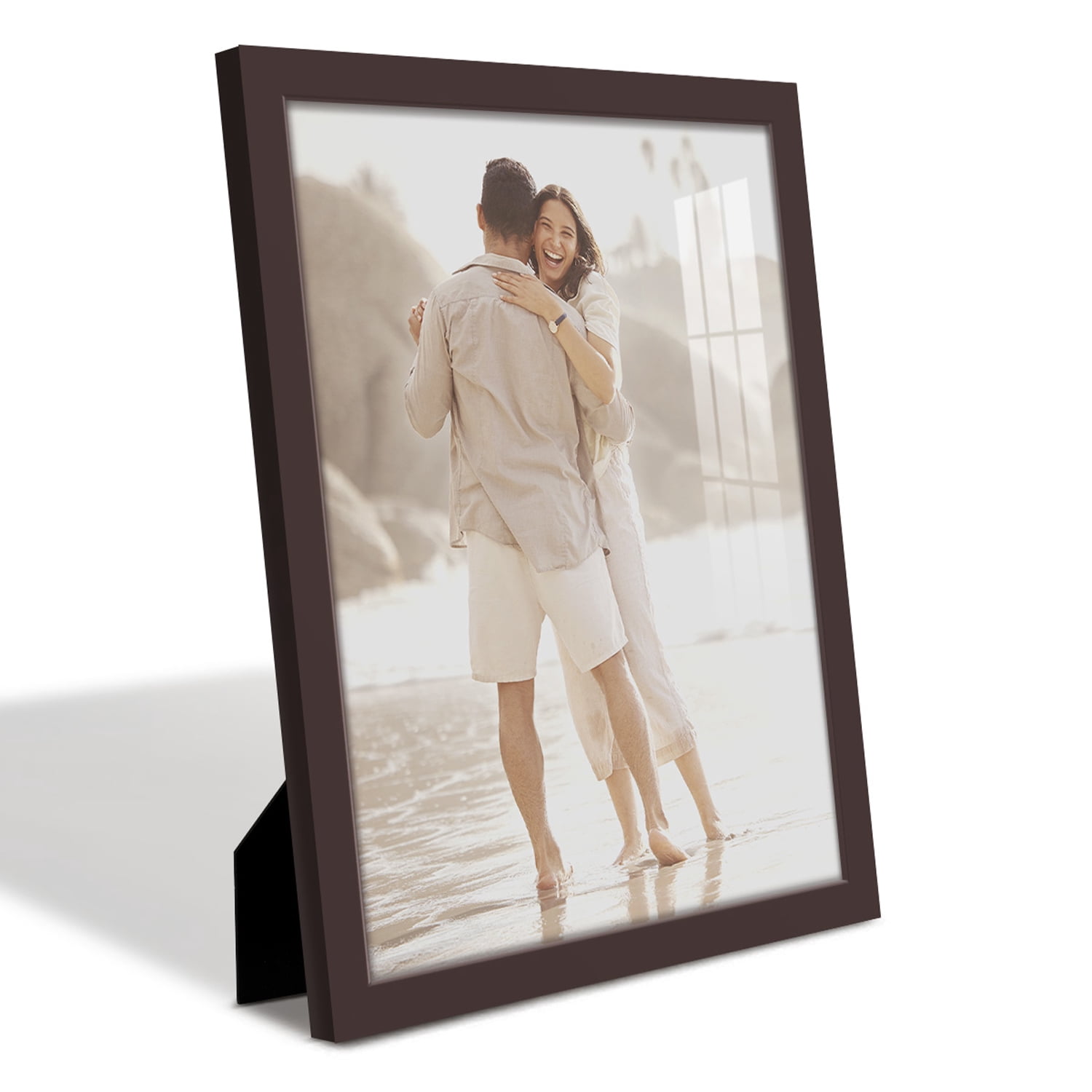 Modern 11 in. x 14 in. Brown Picture Frame (Set of 2)