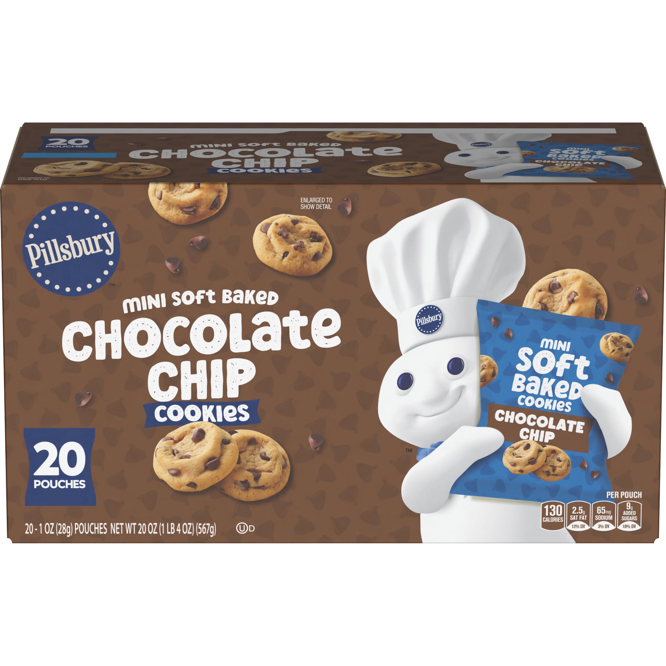 (3 pack) Pillsbury Soft Baked Mini Chocolate Chip Cookies 20 Count