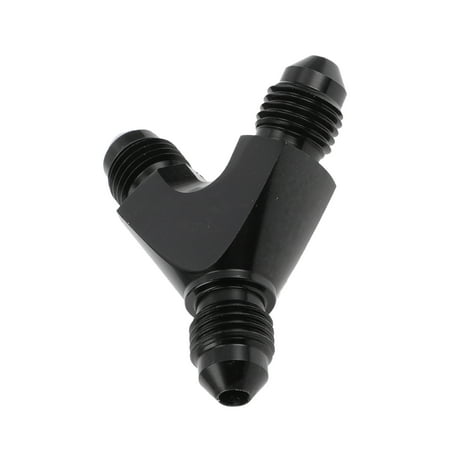 Unique BargainsFuel Line Connector 4AN Male to Female EFI Fitting Union Swivel Pipe Adapter Aluminum Black 1 Pcs