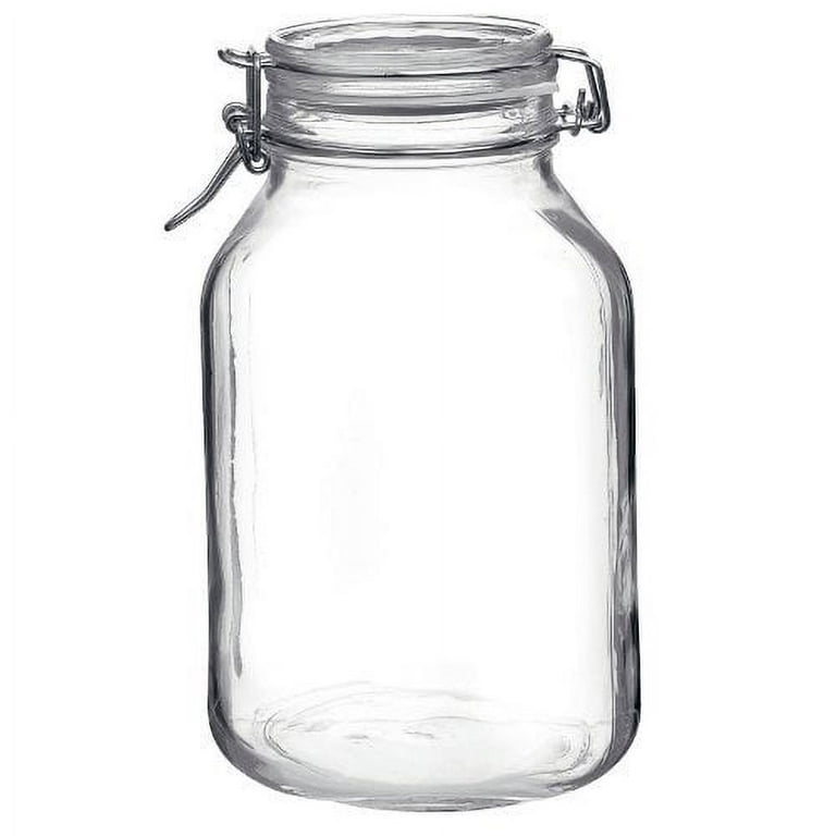 Bormioli Rocco 4.67L Fido Clear Glass Jar, Swing Top, Leak Proof