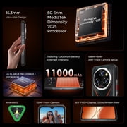 OUKITEL WP55 Pro 5G Rugged Smartphone Unlocked, 48GB+512GB Expandable to 2TB, Android 15 Rugged Phone, 6.6 FHD+, 108MP Camera, 11000mAh 33W, IP68/IP69K Waterproof, Nfc, Gps