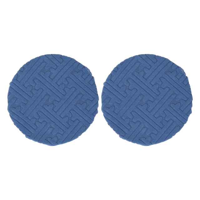 Luxshiny 2Ud Fundas Ajustables Para Taburetes Redondos Azul Fácil Limpieza Cómodo Para Eventos Y Diario