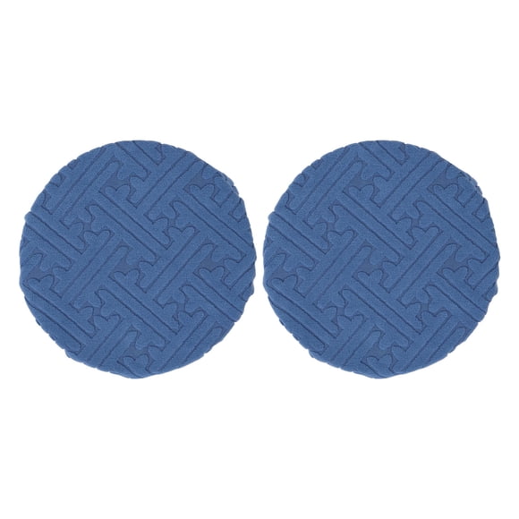 Luxshiny 2Ud Fundas Ajustables Para Taburetes Redondos Azul Fácil Limpieza Cómodo Para Eventos Y Diario