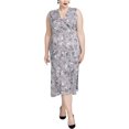 thumbnail image 1 of Rachel Roy Vestido de cÃ³ctel floral para mujer, gris, 22W Rachel Roy CÃ³ctel, 1 of 1