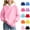Pink, variant on Spazoro Toddler Girls Loose Sweatshirts Hoodie, Casual Lightweight Color Block Long Sleeve with Pocket Soft Pullover for Kids Girls Boys Pink Size 2 T
