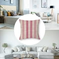 thumbnail image 5 of Acheng Classic Ticking Stripe Pink and White Pillow Covers Square Home Decorative PillowcaseThrow Pillow Cases Double Sides Pattern,Set of 2 24x24in, 5 of 7