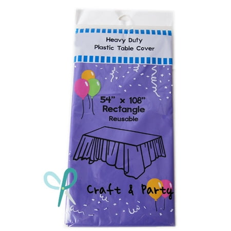 

(4-12 Packs)Premium Heavy Duty Plastic Table Covers ( Resusable)