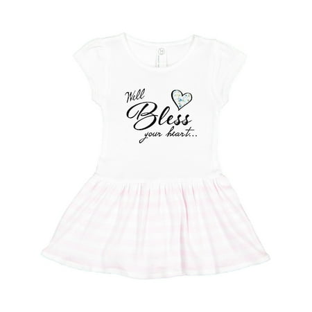 

Inktastic Well Bless your Heart with Calico Print Gift Toddler Girl Dress