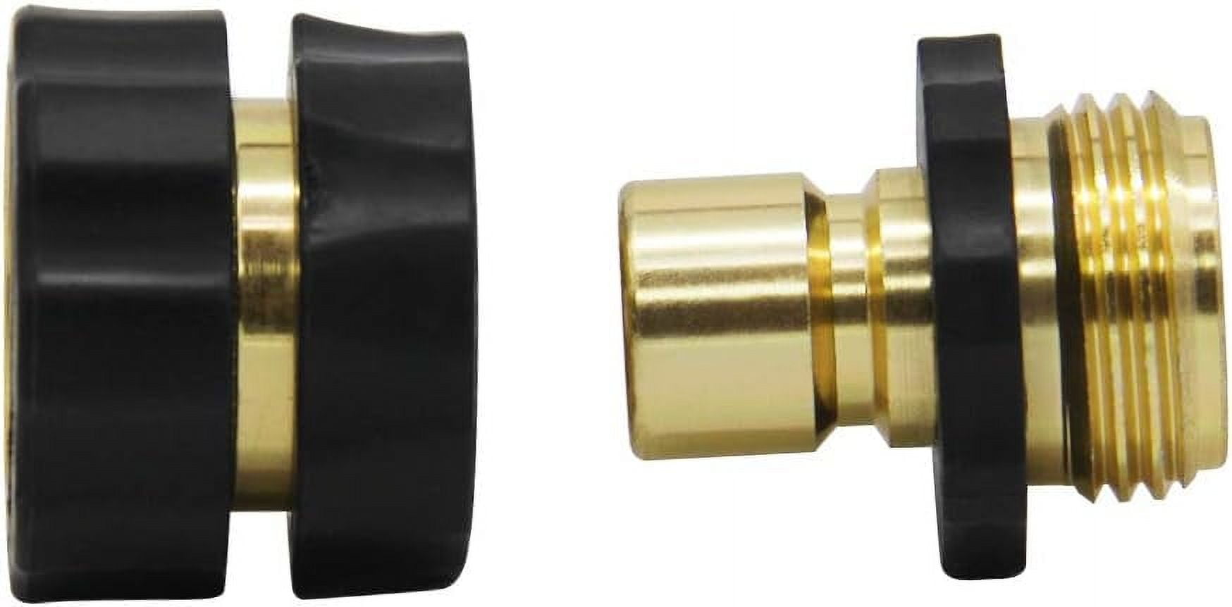 Hailin 3/4 Inch Garden Hose Fitting Quick Connector Male and Female Set, 4 Set, Garden Hose Adapter, Quick Connect Hose Fittings, Garden Hose Connector, Hose Attachment