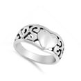 thumbnail image 4 of Filigree Puffed Heart Infinity Purity Ring ( Sizes 6 7 8 9 10 ) .925 Sterling Silver Band Rings (Size 8), 4 of 4