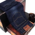 thumbnail image 1 of Pantalones vaqueros elásticos finos de verano de cintura alta elásticos rectos sueltos informales de talla grande pantalones Cargo para hombres jóvenes, 1 of 4