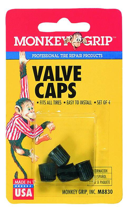 Monkey Grip Tires Plastic Valve Caps 08830-M Pack of 4 Pieces M8830